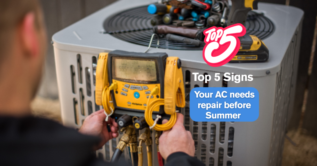 Top 5 signs your AC needs repair