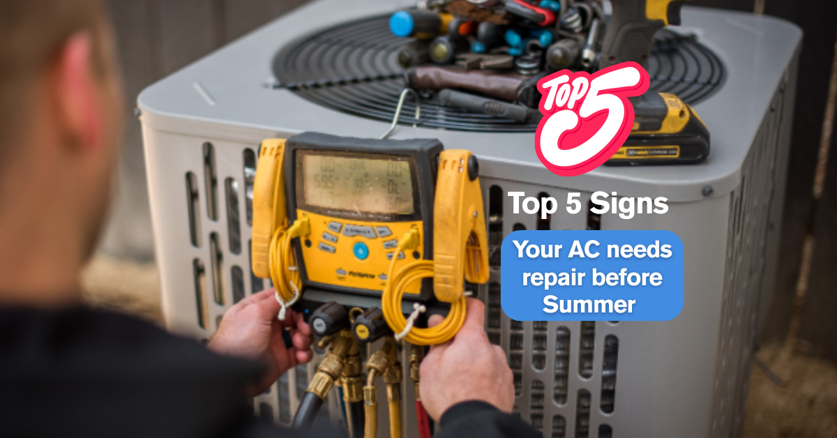 Top 5 signs your AC needs repair